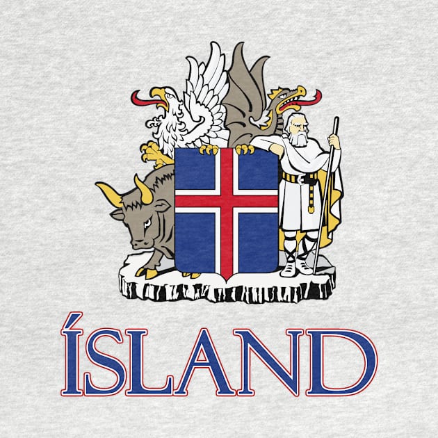 Iceland (in Icelandic) - National Coat of Arms Design by Naves